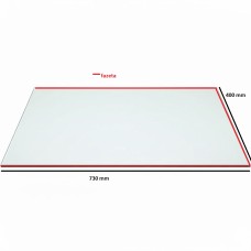 Sklo pod kamna s fazetou 730 x 400 mm